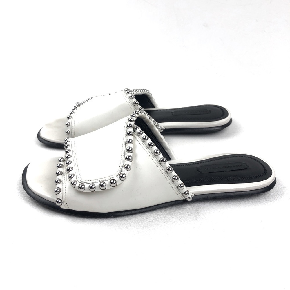 Alexander Wang Leidy Leather Open Toe Casual Slide